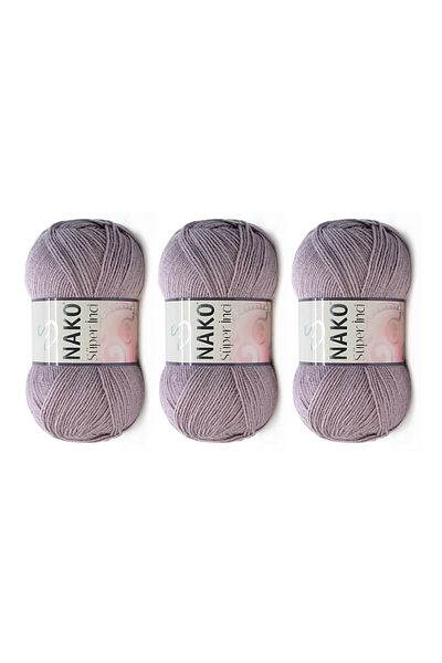 NAKO Νήματα πλεξίματος χειρός Super Pearl 100 Gr 3 ΤΕΜ