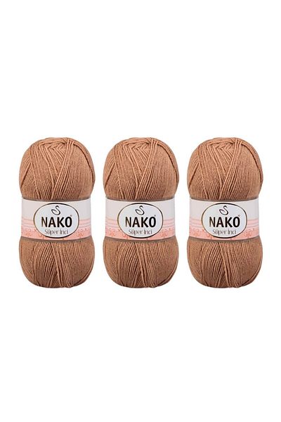 NAKO Νήματα πλεξίματος χειρός Super Pearl 100 gr 3 ΤΕΜ