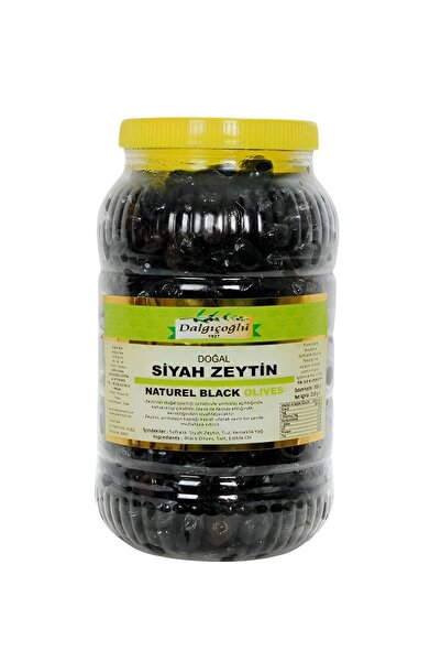 Siyah Çevirme Yuvarlama Sele Zeytin Az Tuzlu Orta Etli 1000 Cc
