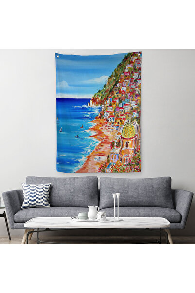 Harita Sepeti Italija La Bella Positano Obala Amalfija Zidna obloga - H Tepih...