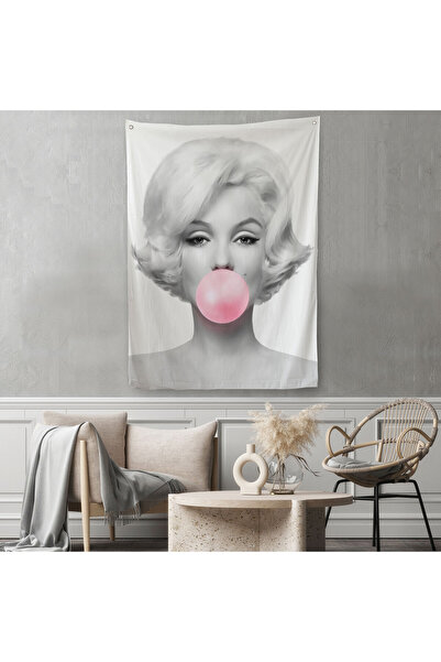 Harita Sepeti Marilyn Monroe Pink Bubble Gummy Decorativ Covor Covor - Covor-5108-3