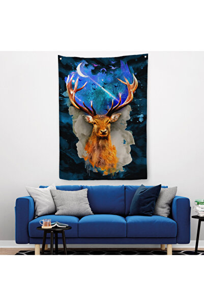 Harita Sepeti غطاء حائط فني حديث من Galaxy of the Deer - سجادة-5997