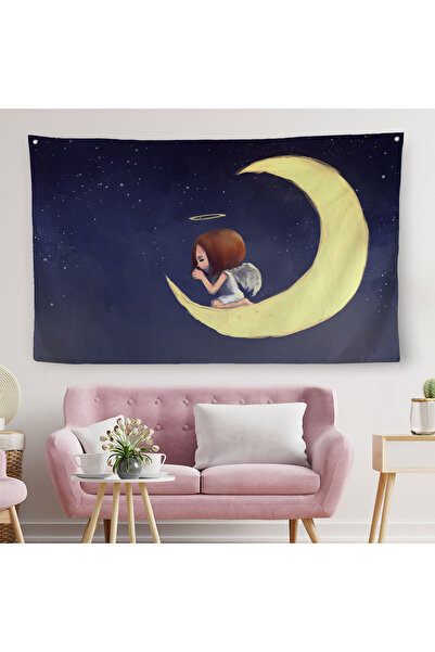 Harita Sepeti Подушка-килим «Ангел, що молиться на колінах на Місяці»-1210