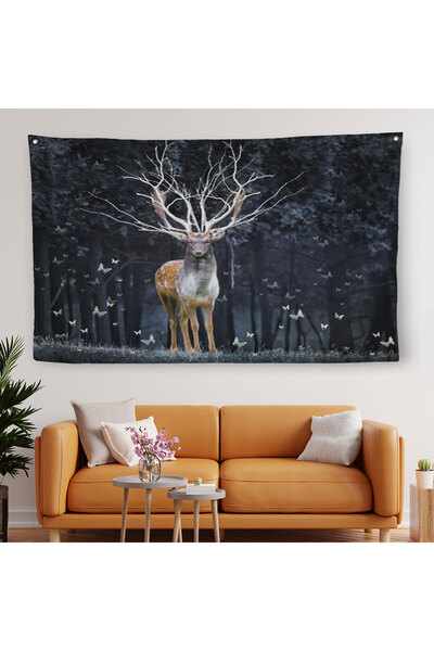 Harita Sepeti غطاء حائط غزال في الغابة - سجادة - 6566