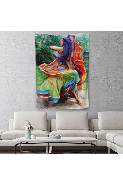 Harita Sepeti Women's Samba Wall Clothes with Colorful Clothing - Rug-6083