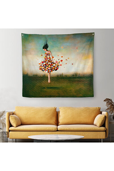 Harita Sepeti Квіткова сукня дівчинки Канава настінне покриття-килим-5889