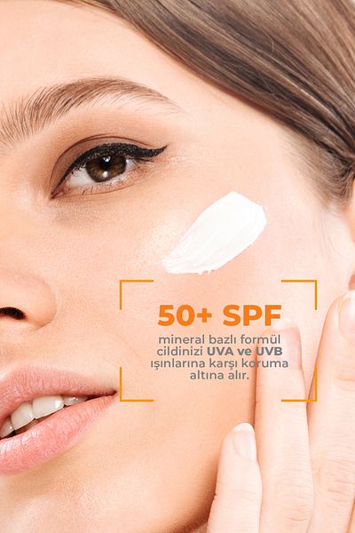 Endoderm Face Sunscreen - Anti-Acne, Mineral Filter, High Protection, Moisturizer, 50 Spf Uva/Uvb 100ml