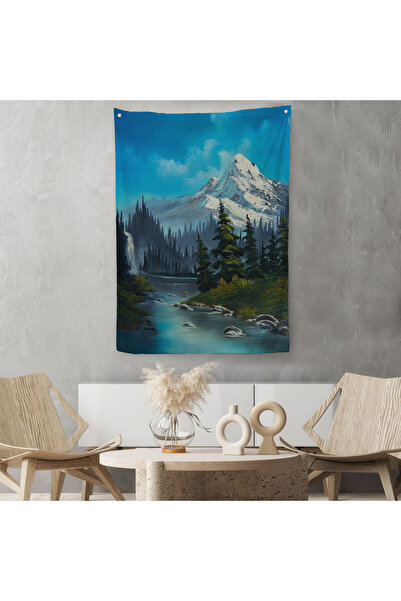 Harita Sepeti غطاء حائط مزخرف بمناظر طبيعية للجبال والتيار في روسيا - سجادة-6115