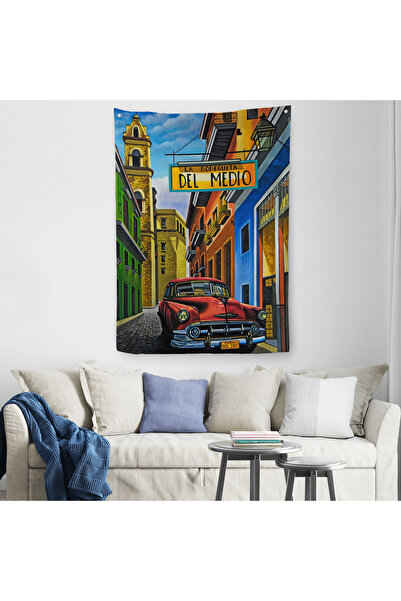 Harita Sepeti La Bodeguita Cuba Car Настінне покриття-килим-6457
