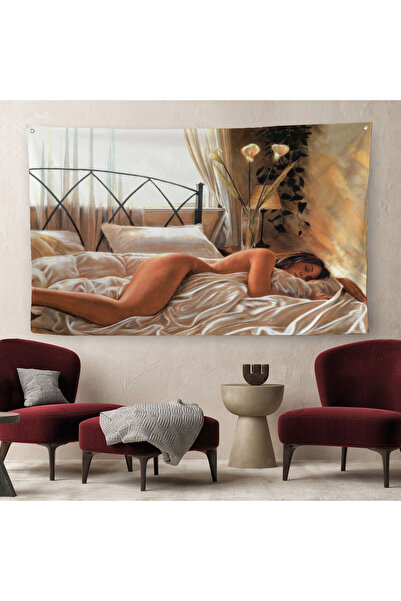 Harita Sepeti سجادة حائط مزخرفة للمرأة الجميلة في السرير-Halı-6617