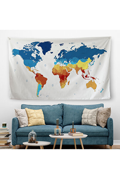 Harita Sepeti Harta lumii Covor decorativ din pânză de perete 1047