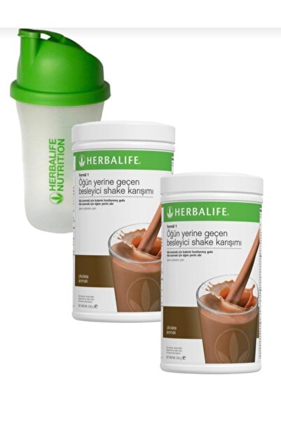 Herbalife Çikolatalı Şhake 2 Adet 550 gr 1 Adet Şheker