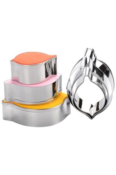 Nar kalıp Lemon Shape Stainless Steel Cookie Mold Set of 3