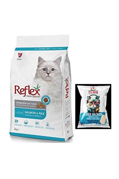 Reflex Cat Sterilsed Kısır Kedi Maması 2 Kg Somon Balıklı + Prochem Koku Gide...