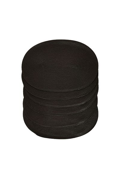 Tusem Black Oval 45X30Cm - Set of 6 American Service Address Cabinet