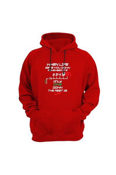 WİDİ New Desing Only One Down Rest Is Up Motor Printed Sweatshirt