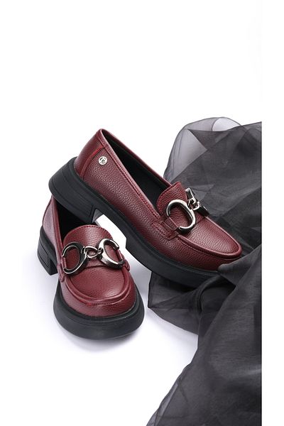Pierre Cardin Pc-52650-3441 Claret Red - Women's Loafer