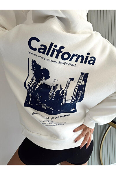 Adrift Hanorac supradimensionat unisex pentru bărbați/femei, culoare Californ...