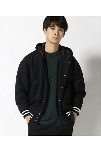 DEEFWEAR Μαύρη κουκούλα Unisex Oversize College Jacket