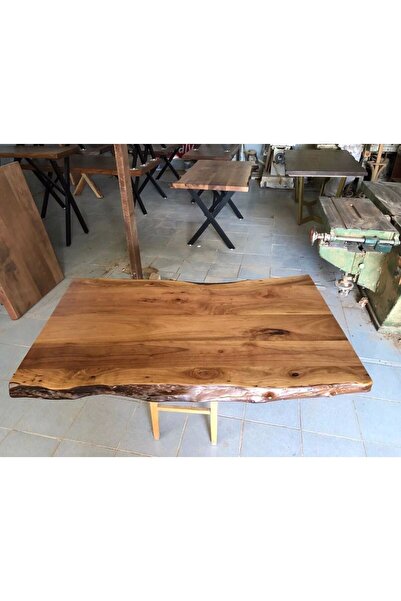 Bintaş Mobilya Ceviz Ağacı Kütük Masa Üstü Tablası 80x140.cm