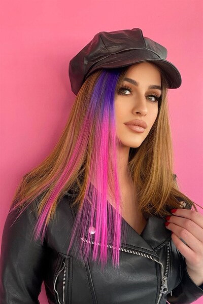 TAKIŞTIR Side Snap Hairpiece / 2 Colors Ombre / 50 Cm