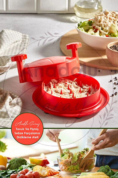 Anadolu Saray Practical Chicken and Cooked Vegetable Lettuce Shredding Tool| Practical Meat Chicken Chopping Tool