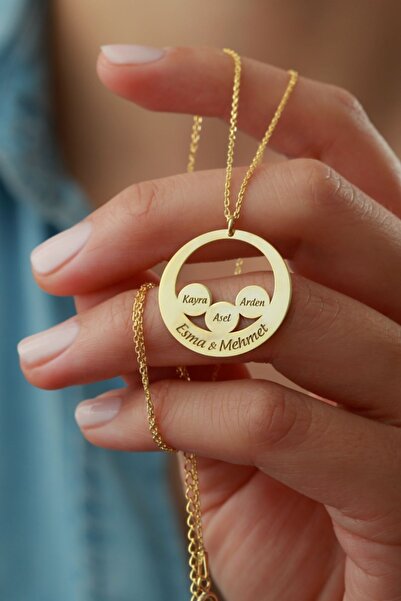 Silvano Jewelry 925 Ayar Gümüş Kişiye Özel Üçlü Kalp Plaka Kolye