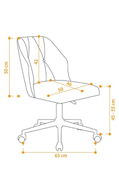 Meltem Elegance Genç Odası Amortisörlü Tekerlekli Çalışma Sandalyesi (gri (3040))