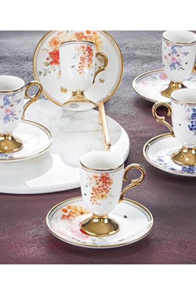 ACAR Freya 6 Kişilik Porselen Türk Kahvesi Takımı