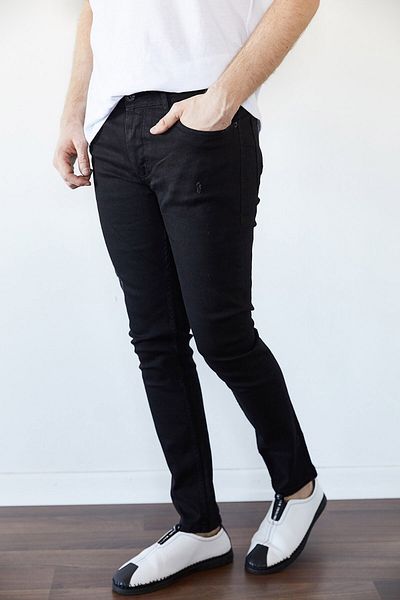 XHAN Black Slim Fit Jean Trousers 1kxe5-44256-02