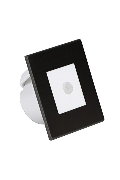 DOGOWOODS Mat Siyah Kasa, Kare Sensörlü, 3 Watt Mavi Işık Ledli, Merdiven, Ba...