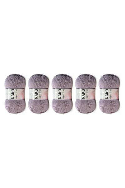 NAKO Super Pearl Hand Knitting Yarn 100 Gr 5 PCS