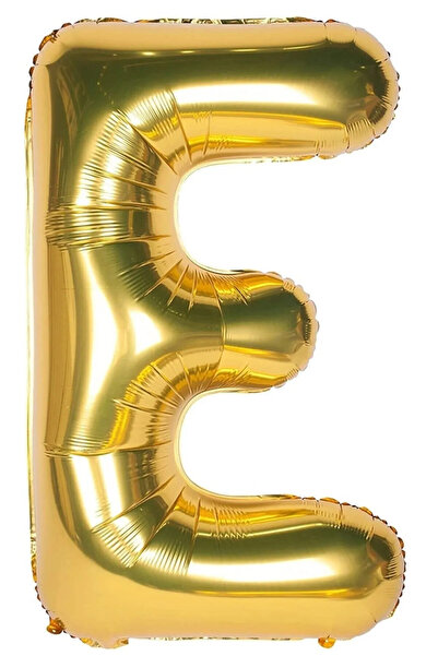 GÜZELYÜZ AVM Gold Balon 100 cm E Harfi - Harf Folyo Balon Altın Balon Büyük E...