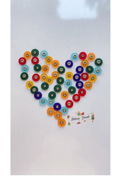 BİLMİŞ ÇOCUK Educational Magnet and Magnetic Stamps - (50 Magnetic Stamps Alone)