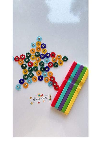 BİLMİŞ ÇOCUK Educational Magnet and Magnetic Stamps - (50 Magnetic Stamps Alone)