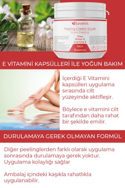 Juvenis E Vitamini Içeren Arındırıcı Peeling Ölü Derilerden Arındıran Skin Balance Serisi Krem Peeling