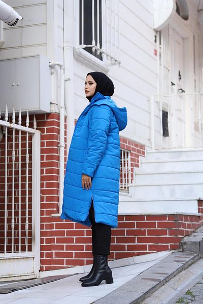 lurex moda PALTON LUNG CU GAGĂ CU FERMOAR LATERAL