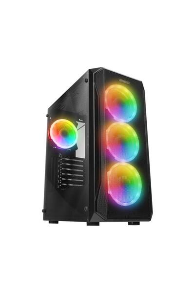 Everest 600w-peak (X-RACER) Tg Rgb Fan Mid Tower Bilgisayar Kasası