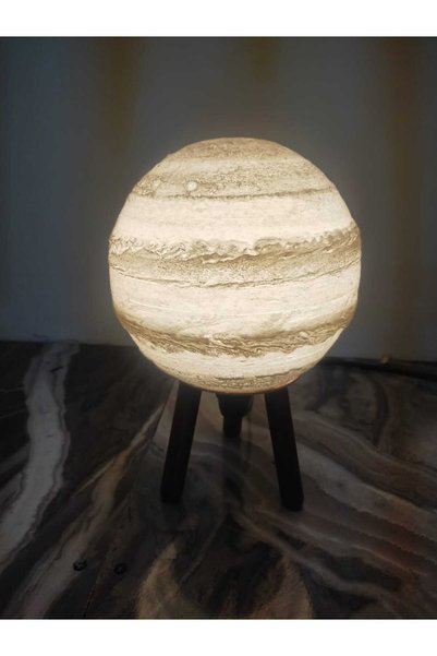 KUNDUZ AHŞAP TASARIM ATÖLYESİ Planet Bedside/Table Lamp - Jupiter -