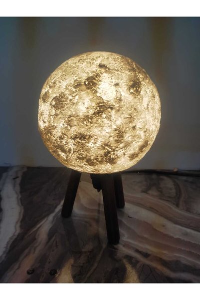 KUNDUZ AHŞAP TASARIM ATÖLYESİ Planet Bedside/Table Lamp-Venus-