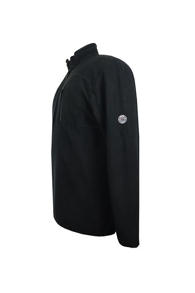 marufshop Φλις φούτερ με γιακά μεγάλου μεγέθους Μαύρο