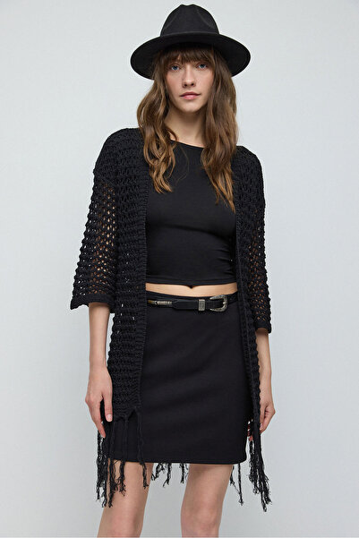 No Matter What Knitted Fabric Tasseled Loose Long Cardigan