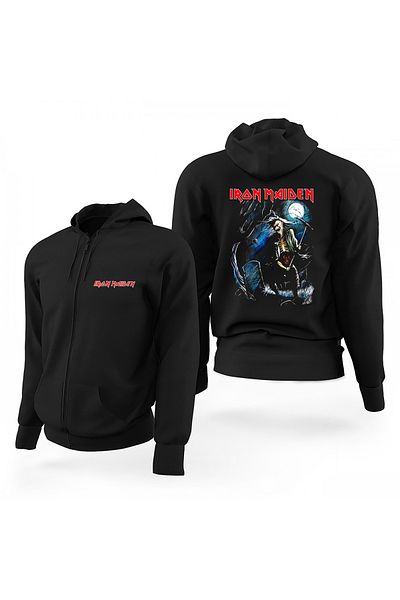 Z zepplin Φούτερ με κουκούλα Iron Maiden Benjamin Black Zippered Limited Edition