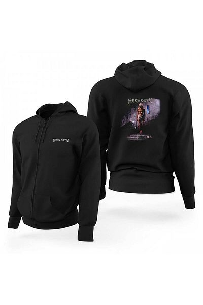 Z zepplin Megadeth Countdown to Extinction Черен суитшърт с цип и качулка с ограничено издание