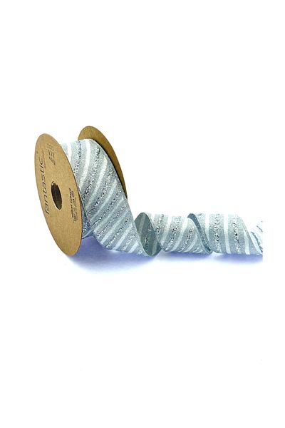 FANTASTIC KURDELE GILVERY WOVEN BORDER RIBBON (35mm WIDTH - 10m LENGTH)
