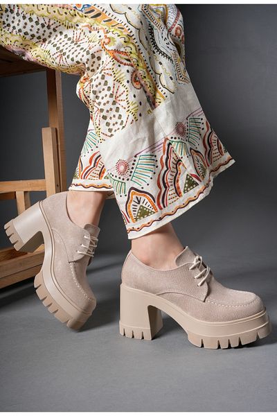 Riccon Γυναικείο Loafer Enyfsera 0012507   Μπεζ σουέντ