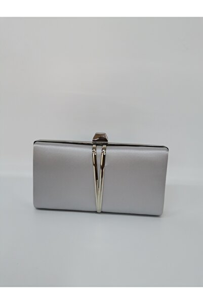 NAZART Γυναικείο σατέν ασημένιο βραδινό φόρεμα Clutch Portfolio Τσάντα γαμήλιας βραδινής τσάντα αρραβώνων