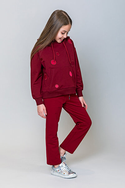 incity Girl's Hooded Polka Dot Sweatshirt