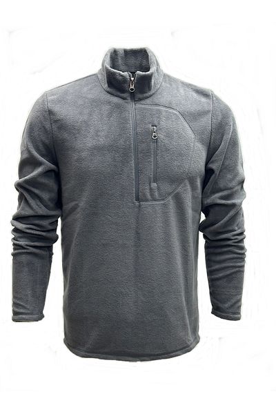 NJM SPORT WEAR ياقة واقفة للرجال مدخنة مضادة للبيلينغ وغير بيلينغ، نصف سحاب من الصوف المقاوم للبرودة