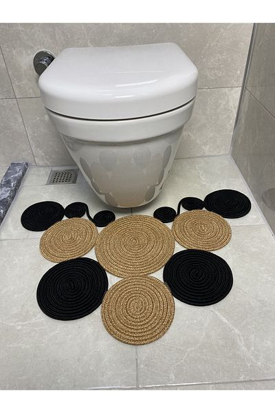 MaVaux Sakura Jute, Ψάθινο, Χαλάκι πόρτας, Χαλάκι μπάνιου, Μπροστινό χαλάκι τουαλέτας, Χαλάκι τουαλέτας, Διπλής όψης